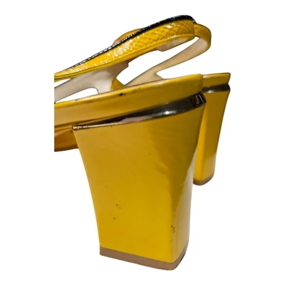 Marc Jacobs Yellow Slingback Heels Size 39.5